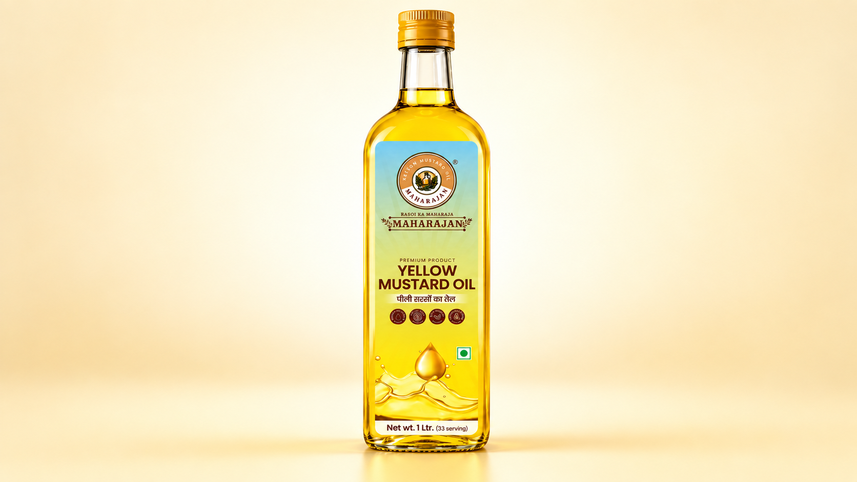 Golden liquid oil
