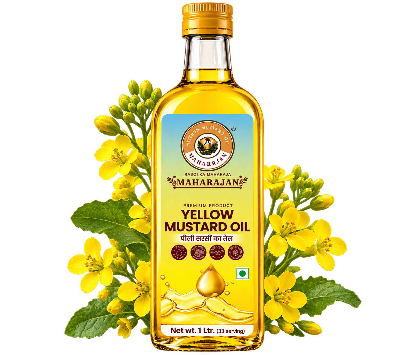 Maharajan 1 Liter Glass Bottle